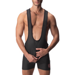Barcode Berlin Body Singlet avec Zip DICK Noir